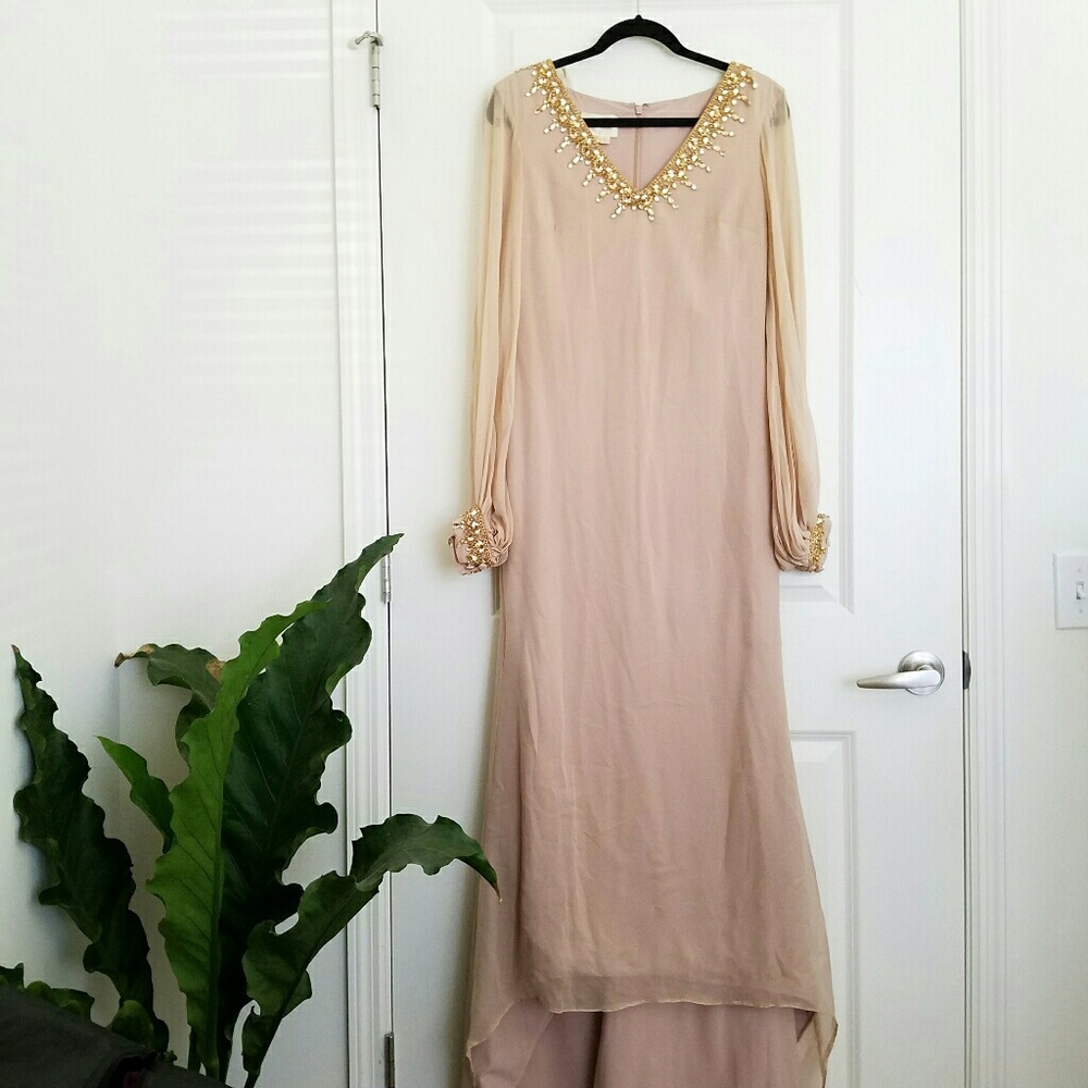 Marchesa Silk Chiffon Gown